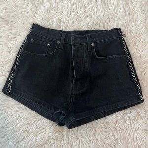 CARMAR DENIM chain black shorts